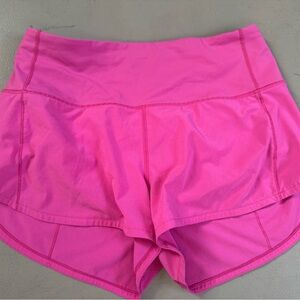 Lululemon speed up shorts size 6, 2”